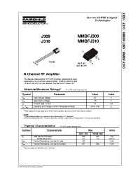 Datasheet J309 manufacturer Fairchild
